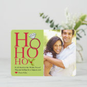 Ho Ho Ho Ring Carte photo de vacances (Debout devant)