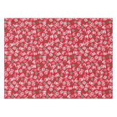 Ho Ho Ho Rode & Groene Kerstballen Rood Tafelkleed (Voorkant (Horizontaal))