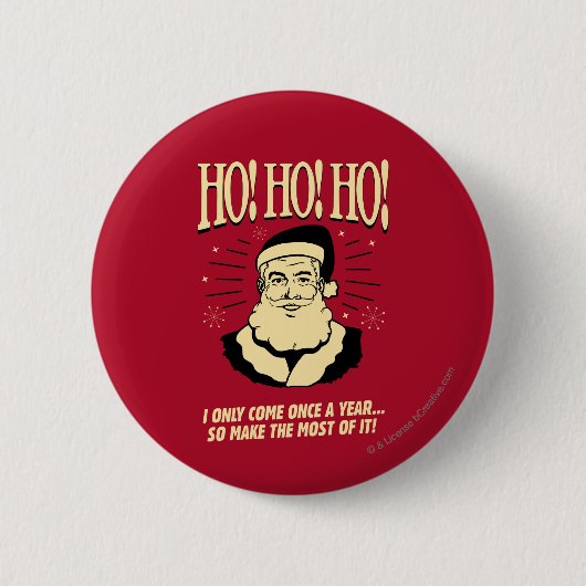Ho! Ho! Ho! Ronde Button 5,7 Cm (Voorkant)