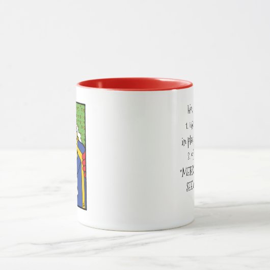 "HO, HO, HO!" SANTA CLAUS Classic White Coffee Mok (Midden)