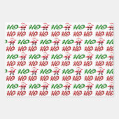 Ho Ho Ho Santa Claus Kerstmis, groen script Inpakpapier Vel (Voorkant)