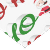 Ho Ho Ho Santa Claus Kerstmis, groen script Tafelkleed (Gekanteld)