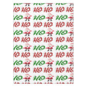 Ho Ho Ho Santa Claus Kerstmis, groen script Tafelkleed (Voorkant)