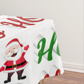 Ho Ho Ho Santa Claus Kerstmis, groen script Tafelkleed (Voorbeeld)