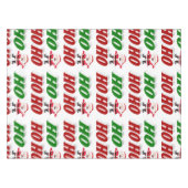 Ho Ho Ho Santa Claus kersttypografie Tafelkleed (Voorkant (Horizontaal))