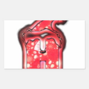 Ho Ho Ho! Santa Claus Pet Merry kerstster Rechthoekige Sticker