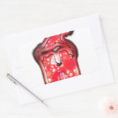 Ho Ho Ho! Santa Claus Pet Merry kerstster Rechthoekige Sticker (Envelop)