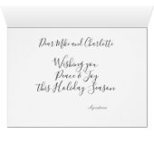 Ho Ho Ho, Santa Hat Salutation de Noël traditionne (Intérieur Horizontal (Bas))