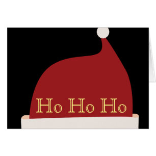 Ho Ho Ho, Santa Hat Traditionele kerstgroet