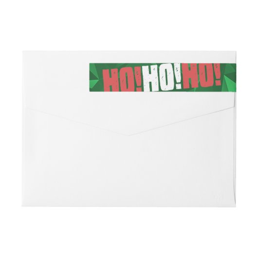 Ho Ho Ho Santa Kerstmis Rood Groene Moderne Holida (Achterkant)