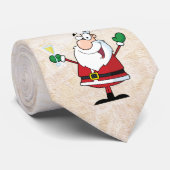 Ho Ho Ho Santa Kerstmis Stropdas (Opgerold)