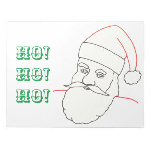 Ho! Ho! Ho! Santa Kleurplaten op Notitieblokken