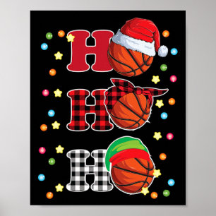 Ho Ho Ho Santa Red met kerstlampjes Pajama S Poster