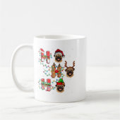 Ho Ho Ho Santa Reindeer Hat Elf Matching Pug Xmas  Koffiemok (Links)