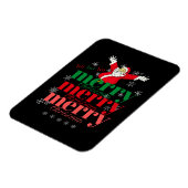 Ho Ho Ho- Santa -Vrolijk kerstfeest (3) Design Magneet (Linkerzijde)