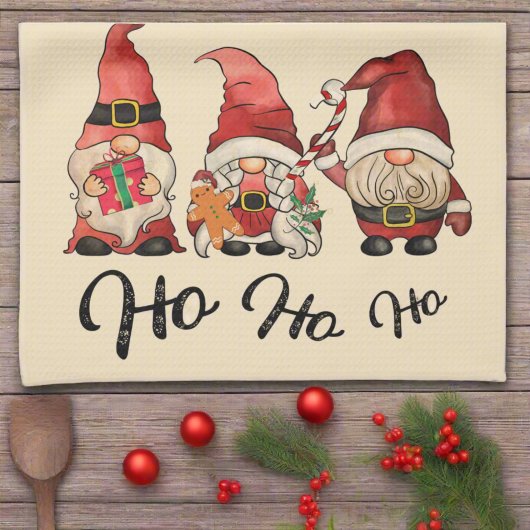 Ho Ho Ho! Schattigee Gnomes Nordic kerstvakantie Theedoek