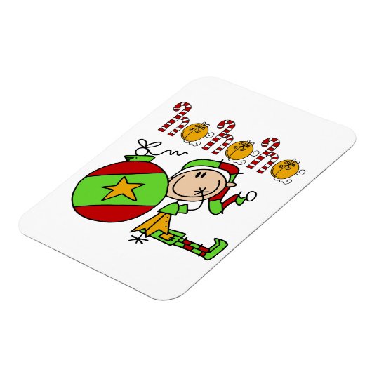 Ho Ho Ho Schattigee kerstvakantie Elf Magneet (Linkerzijde)