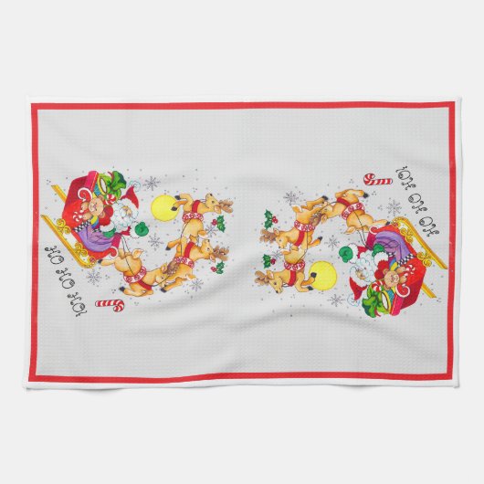 Ho Ho Ho ! Serviettes de cuisine (Horizontal)