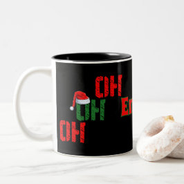 Ho Ho Ho Sinterklaas Pet Vrolijk Kerstfeest Tweekleurige Koffiemok