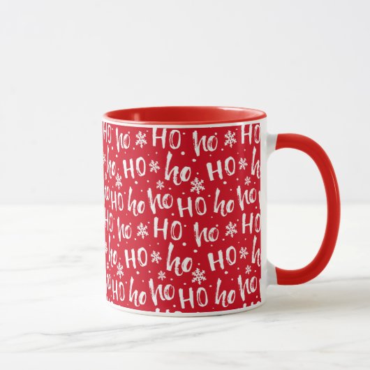 Ho Ho Ho Snowflake Pattern Mok (Rechts)