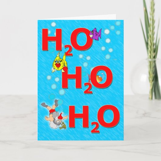Ho Ho Ho sous l'eau carte de Noël (Devant)