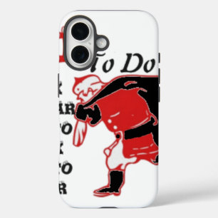 Ho Ho Ho! Speciale Kerstman om te doen Lijst Art P iPhone 16 Hoesje