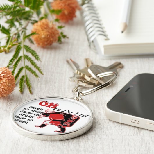 Ho Ho Ho! Speciale Kerstman om te doen Lijst Art P Sleutelhanger (Zijkant)