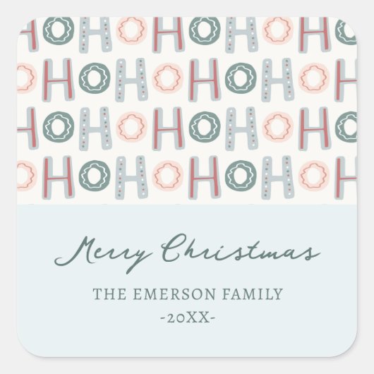 Ho Ho Ho Sticker (Voorkant)