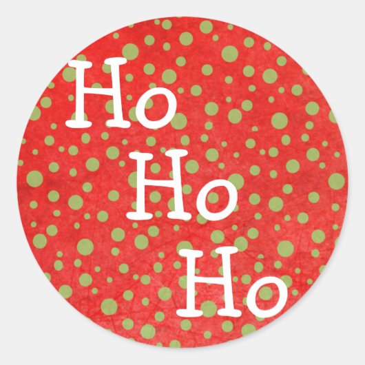 Ho Ho Ho Stickers de Noël rouge et vert (Devant)