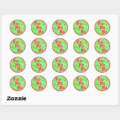 Ho Ho Ho Stickers de Noël rouge et vert (Feuille)
