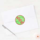 Ho Ho Ho Stickers de Noël rouge et vert (Enveloppe)