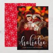 Ho Ho Ho superlay Carte photo de vacances (Devant / Derrière)