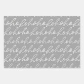 Ho Ho Ho Tangled Lights Kerstbomen Kerstmis Inpakpapier Vel (Voorkant 3)