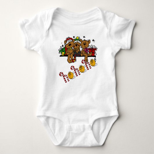 Ho Ho Ho Teddy Bears Romper (Voorkant)