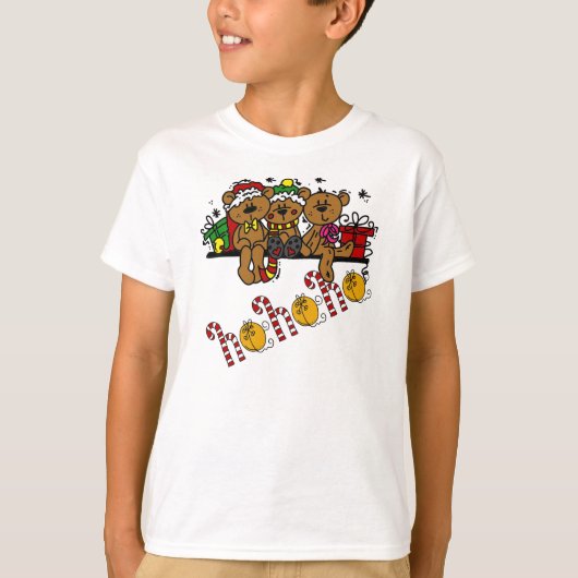 Ho Ho Ho Teddy Bears T-shirt (Voorkant)