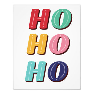 Ho Ho Ho Typografie Foto Afdruk