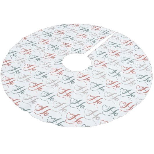 Ho Ho Ho Typography Pattern Kerstboom Rok (Gekanteld)