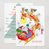 Ho! Ho! Ho! Uitnodiging voor het feest (Voorkant / Achterkant)