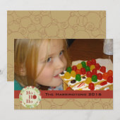 Ho Ho Ho Vacances Customisées Carte photo de vacan (Devant / Derrière)