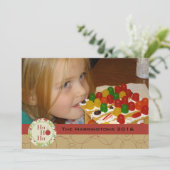 Ho Ho Ho Vacances Customisées Carte photo de vacan (Debout devant)