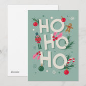 Ho Ho Ho Vakantie Kerstvreugde Feestdagenkaart (Voorkant / Achterkant)