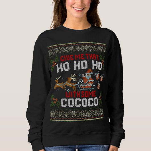 Ho Ho Ho Vilain Design de Sweat de Noël (Devant)