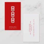 HO HO HO VISITEKAARTJE (Voorkant / Achterkant)