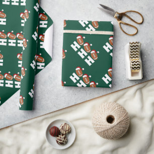 Ho Ho Ho Voetbal Grappige Kerstmis Humor Cadeaupapier