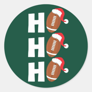 Ho Ho Ho Voetbal Grappige Kerstmis Humor Ronde Sticker