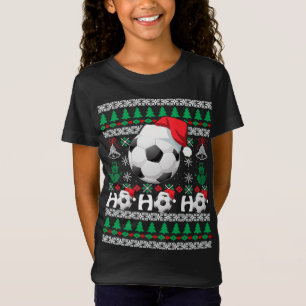HO HO HO Voetbal Lelijke Kersttrui santa Hoed G T-shirt