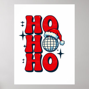 Ho ho ho vrolijk kerstfeest poster