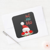 Ho, ho, ho. Vrolijk kerstfeest Vierkante Sticker (Envelop)