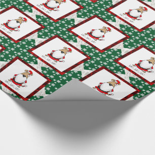 HO HO HO Zeer grappige Santa Costume Sarcastic Dog Cadeaupapier