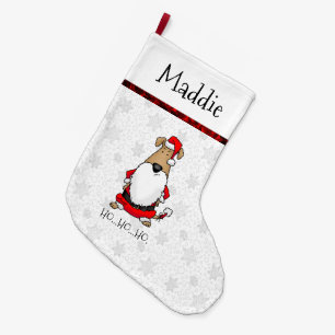 HO HO HO Zeer grappige Santa Costume Sarcastic Dog Grote Kerstsok